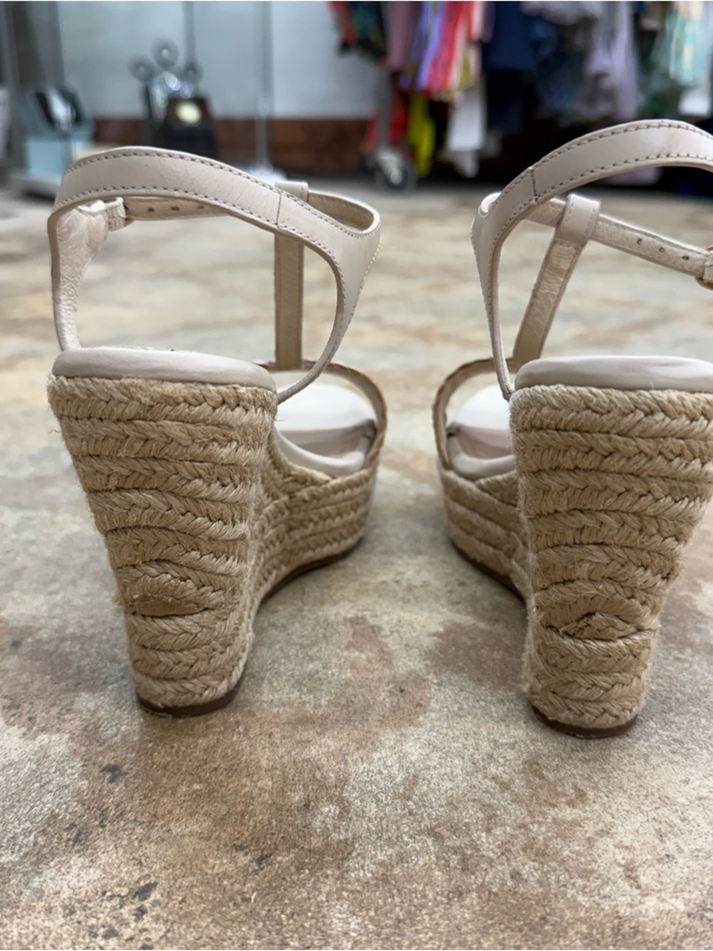 UGG Women's Metallic Woven Espadrille Wedge Sandals - Gold - Picture 7 of 10